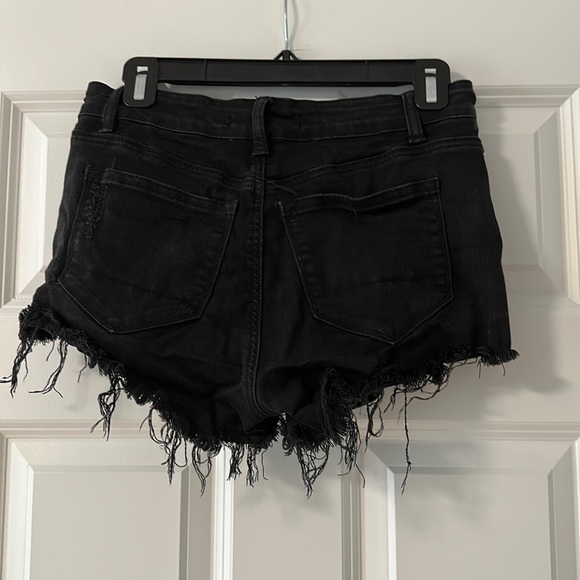 Distressed Black Jean Shorts - Picture 7 of 8